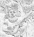 India, Chandraketugarh, 2nd-1st century BC Veena or possibly tanbura or sitar.