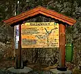 Information board near to the Hivjufossen waterfall