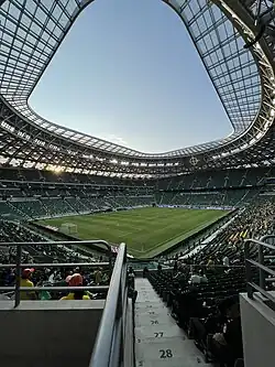 View of the pitch from the stadium's southeastern corner