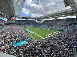 Interior of updated Hard Rock Stadium