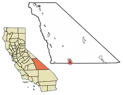 Location in Inyo County and the state of California