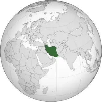 Location of Islamic Republic of Iran