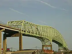 View of the Hart Bridge from the Eastside.