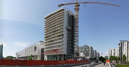 The extension of Iso Omena under construction in spring 2015.