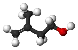 Ball-and-stick model of prenol