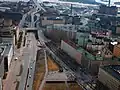 Itäväylä in Sörnäinen, Helsinki from air