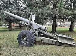 A BL 5.5 at the base of the Italian Army's 5th Mountain Artillery Regiment