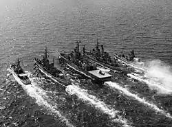 Luigi Rizzo, Indomito, Caio Duilio and Intrepido in 1970s.