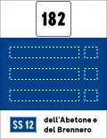 Main highway location marker and distances from next destinations