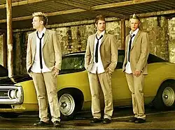 The three ItaloBrothers members doing a photoshoot (2009)