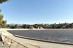 Ivanhoe Reservoir after addition of shade balls