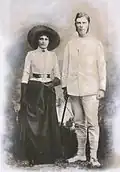 With his wife during their first stay in the Dutch East Indies (1860)