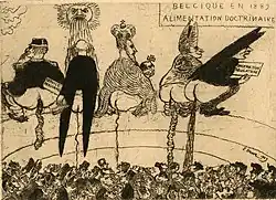 Alimentation Doctrinaire (1889) etching, 17.8 × 24.8 cm, Plantin-Moretus Museum, Antwerp