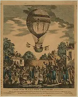 Balloon ascent, James Sadler, 1811