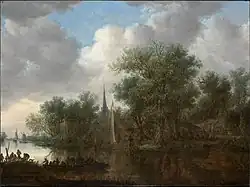 River Landscape with Boats and Cottages on the Bank (1648), oil on panel, 54 x 73.7&nbsp;cm., Museum of Fine Arts, Boston