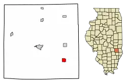 Location of Ste. Marie in Jasper County, Illinois