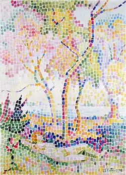 Jean Metzinger, c.1905–06, Nu dans un paysage, oil on canvas, 73 x 54 cm. 2nd Daniel-Henry Kahnweiler Sale of Sequestered Art, Hôtel Drouot, Paris, 17–18 November 1921, reproduced n. 162