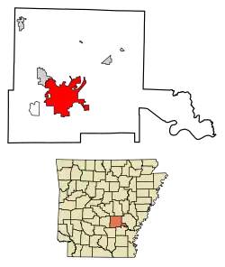 Location in Jefferson County and Arkansas