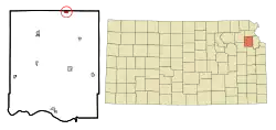 Location within Jefferson County and Kansas