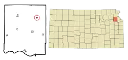 Location within Jefferson County and Kansas