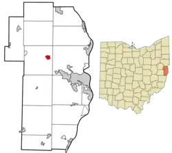 Location of Richmond in Jefferson County, Ohio