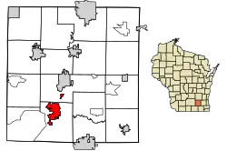 Location of Fort Atkinson in Jefferson County, Wisconsin