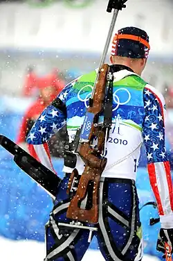 US Biathlete at the 2010 Winter Olympics.