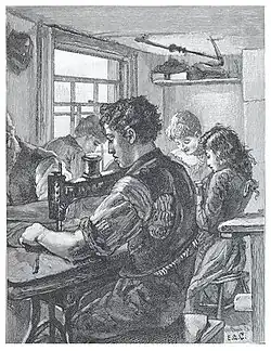 Jewish tailor's workshop 1891