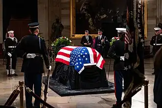 Former US president Jimmy Carter lay in repose at the U.S. Capitol, Washington D.C. He was the longest-lived U.S. president in history and the first president to reach the age of 100.