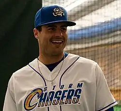 John McMillon with the Omaha Storm chasers in 2024