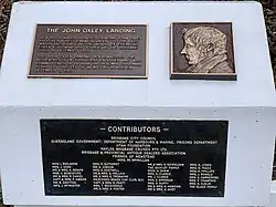 The John Oxley Landing Memorial, erected 1983