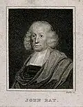 John Ray. Stipple engraving by J. Roffe, 1820, after Mary Beale.