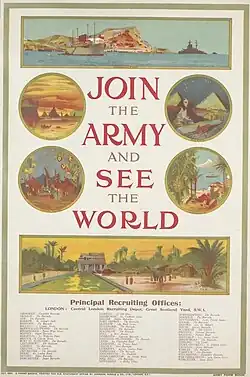 British Army recruitment poster of the inter-war period