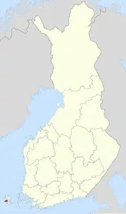 Location of Jomala in Finland