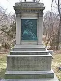 Josiah Gilbert Holland monument, Springfield Cemetery, Massachusetts (1881)