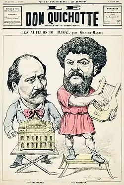Jules Massenet and Jean Richepin (the latter as Apollo Citharoedus), authors of Le mage, premiered at the Opéra-Comique in Paris on 16 March 1891.