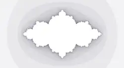 Filled Julia set for fc, c = 1 − φ, where φ is the golden ratio