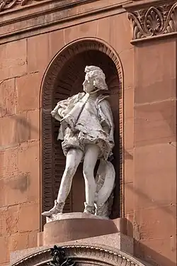 Kaled statue by Giuseppe Grandi on 193 Fleet Street on the corner of Chancery Lane, London