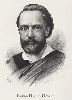 Karel Hynek Mácha painted by Jan Vilímek