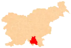 The location of the Municipality of Kočevje