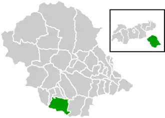 Location within Lienz district