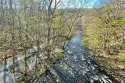 View from the bridge of the South Branch Raritan River gorge