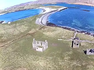 Kettla Ness seen from the air, including Minn beach