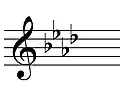 A-flat Major key signature
