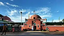 The front gate of the complex