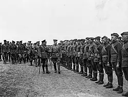 King George V and Major General Edward Mann Lewis Inspect the 30th Infantry Division