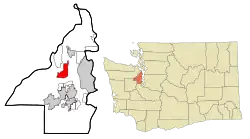 Location of Silverdale, Washington