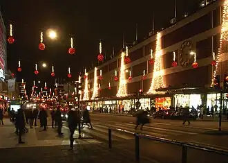 Åhléns City with Christmas decorations 2011.