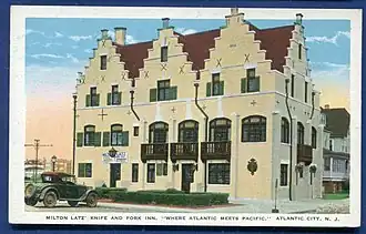 Postcard showing Knife and Fork Inn, circa 1930