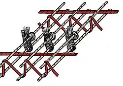 Weaving with one warp depressed